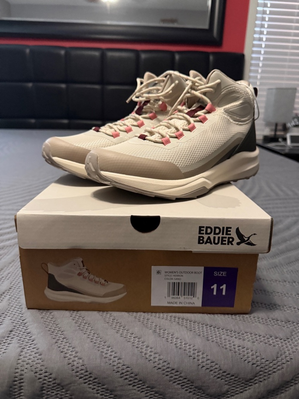 Eddie Bauer Tan and Pink Women's Outdoor Boots